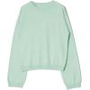 imageOQQ Womens Cable Knit Crewneck Sweaters Long Sleeve Cashmere Casual Pullover CardigansMint