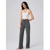 imageOQQ Yoga Pants Women Wide Leg Bottoms with Pockets High Waist Stretch Soft Casual PantsDarkgrey